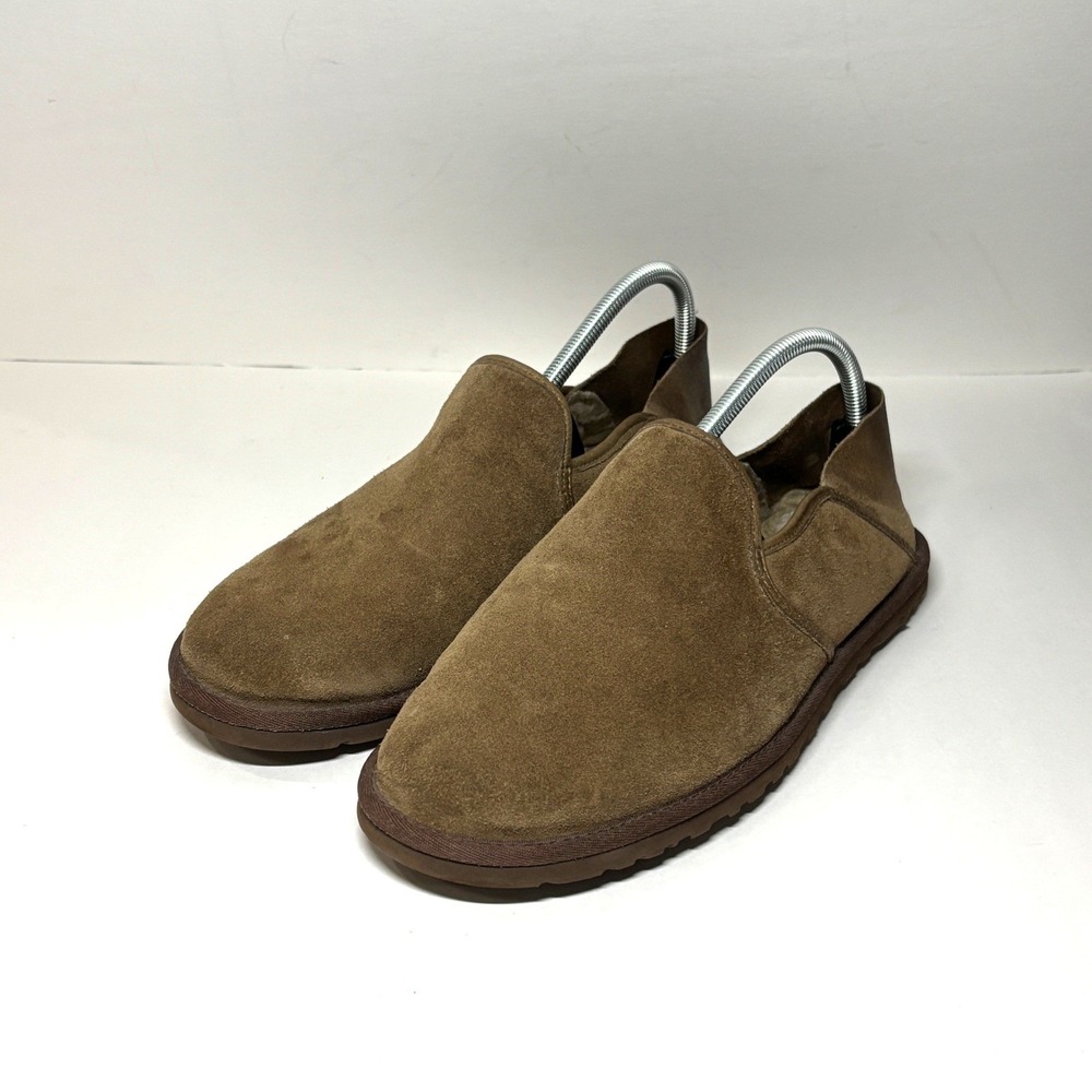 UGG Henrick Loafers Mens Size 10 Brown Suede‎ Sheepskin Slip On Driving